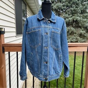 Vintage Tioga Sport Denim Jean Jacket South America Travel Unisex Large
